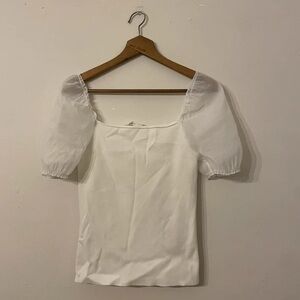 Rue21 Classic White Puff Sleeve Top